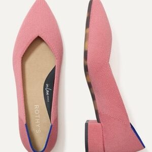 Rothy's The High Point Women's Flats In Tulip Pink Career Office Old Money Sz 7